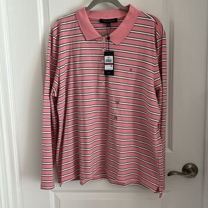 Tommy Hilfiger Iconic Color Scheme Signature Stripes Long Sleeve Polo